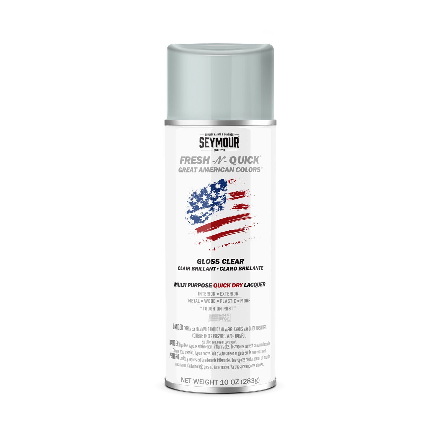 11-31 Seymour Fresh-N-Quick Multi-Purpose Spray Paint, Gloss Clear (10 oz)