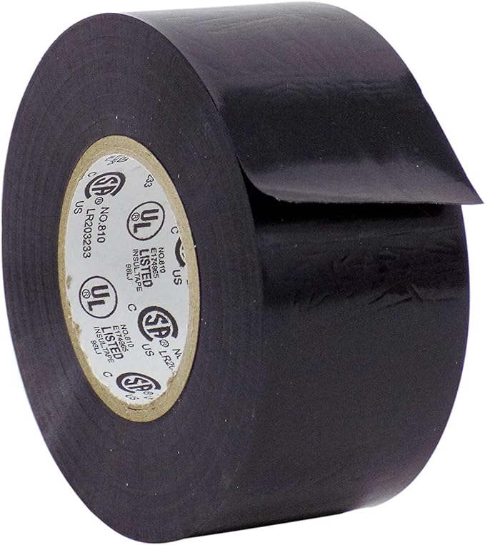 Professional Grade 7 MIL - Wide Black Electrical Tape - 1.5 inch x 66 ft. (12215)