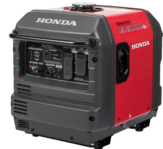 Honda EU3000iS1AN Portable Inverter Generator, 3000 Surge Watts, 2800 Rated Watts, Electric Start (EU3000S1AN)