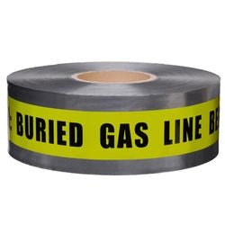 Presco Underground Detectable Tape: 3 in x 1000 ft. (Yellow with Black CAUTION BURIED GAS LINE BELOW printing) (84531)