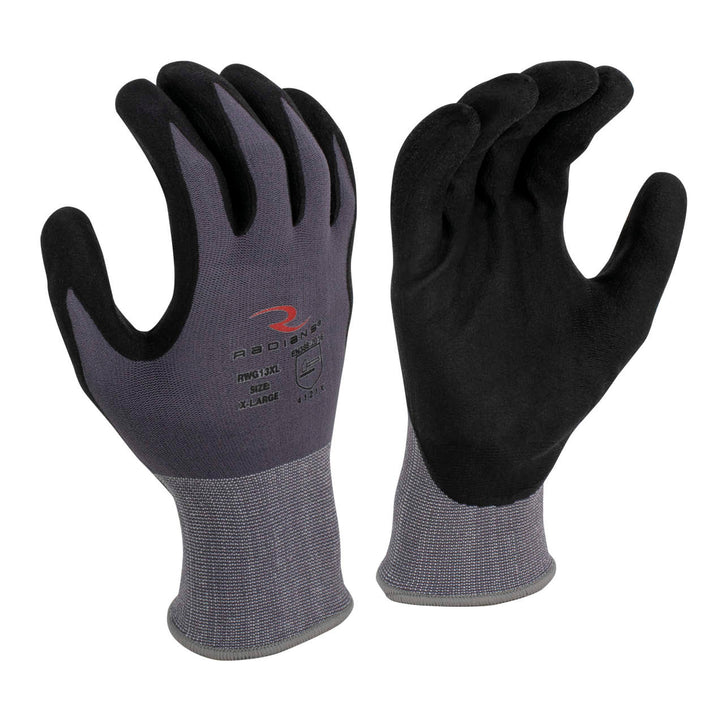 Radians RWG13XXL Foam Nitrile Gripper Gloves, Pair, 2X-Large (Pack of 12)