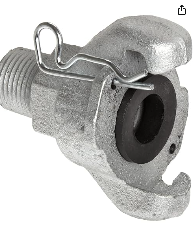 Dixon RAM1 - 1/2" Air King 2-Lug Hose End with hose shank - LJI Part: RAM1