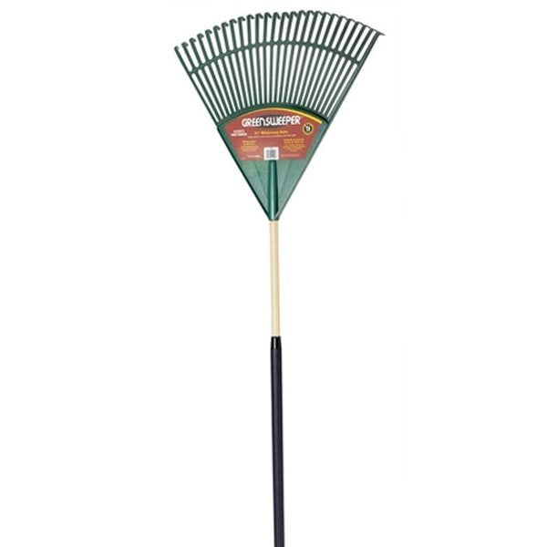 True Temper® 1925000 Leaf Rake, Polyethylene, Hardwood Handle, 48-inch