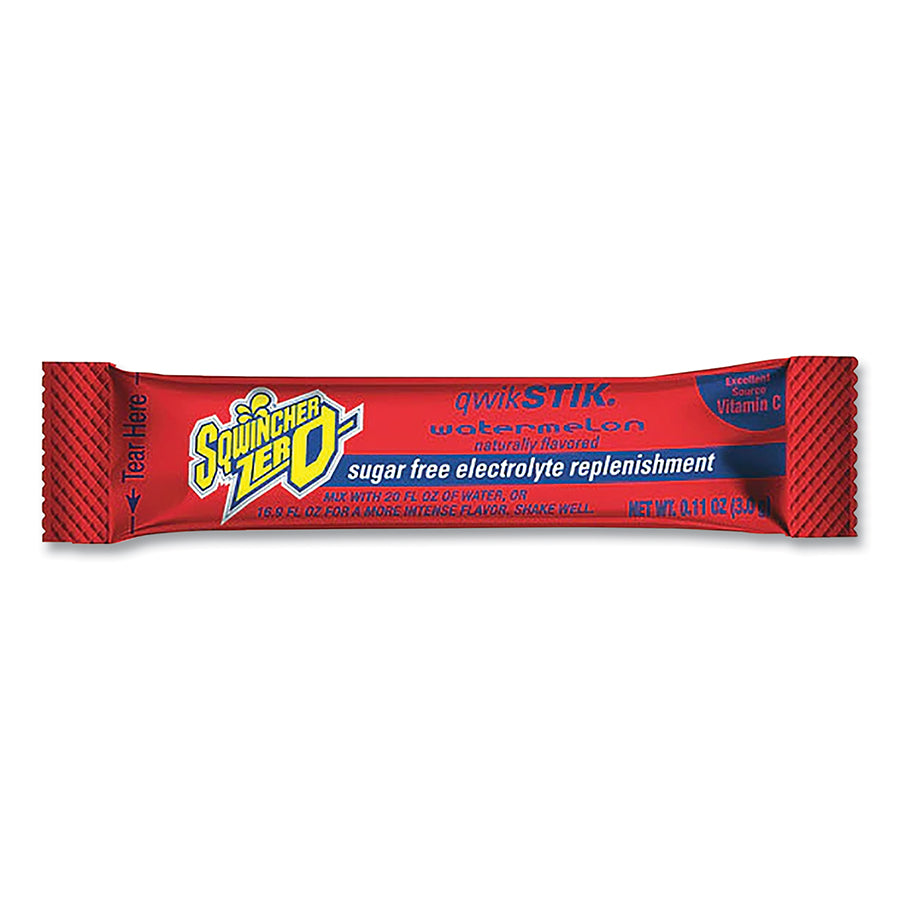 Sqwincher Qwik Stik® ZERO Sugar, 0.11 oz, 50 Per Pack, Yields 20 oz, Watermelon