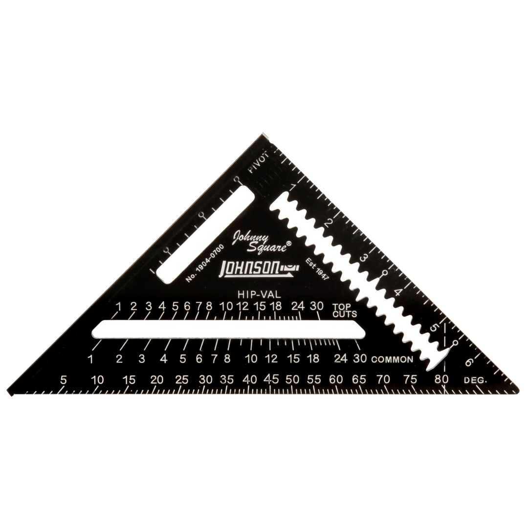 Johnson Level 7" Johnny Square® Professional Easy-Read™ Aluminum Rafter Square (JL-1904-0700)