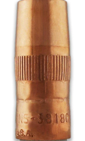 Bernard Centerfire™ Thread-On Nozzle (Small), 5/8" Bore, 1/8" Recess, Copper (10 per pkg)