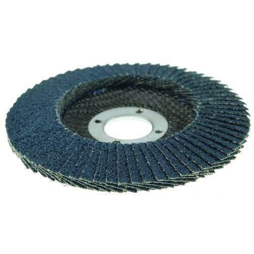 Weiler 4-1/2" Wolverine Abrasive Flap Disc, Conical (TY29), Phenolic Backing, 40Z, 7/8" Arbor Hole 31344