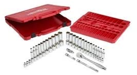 Milwaukee  3/8 in. Drive SAE/Metric Ratchet and Socket Mechanics Tool Set (56-Piece)