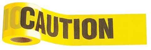 Johnson Level & Tool 3321 Yellow Caution Tape 3 '' x 300 '