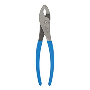 Channellock 528 8-Inch Slip Joint Pliers | Utility Plier with Wire Cutter | Serrated Jaw Forged from High Carbon Steel for Maximum Grip on Materials | Specially Coated for Rust Prevention | Comfort Grips | Made in USA
