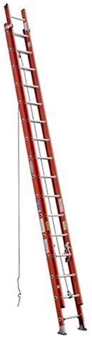 Werner Fiberglass Extendable Ladder with 300 Pound Working Range, D6232-2