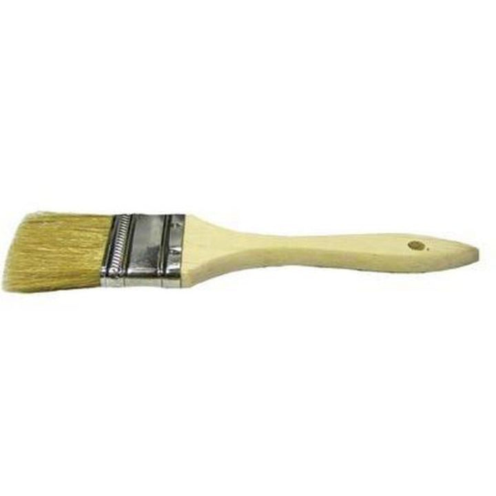 Weiler  4" Vortec Pro Chip & Oil Brush, 3/8" Thick, White Bristle, 1-3/4" Trim Length, Wood Handle 40185