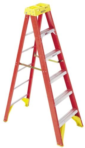 Werner Heavy Duty 300 Pound Ladder IA Rated Fiberglass Orange 6206