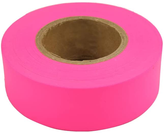C.H. HANSON 17028 Standard Flagging Tape, Pink, 1-3/16 Inch Size, 300 Feet Length