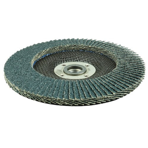 WEI-51179 - 10 Pack, 6" Tiger Paw Abrasive Flap Disc, Angled (TY29), Phenolic Backing, 40Z, 5/8"-11 UNC NUT