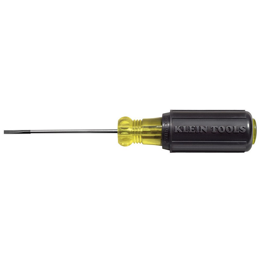 Klein Tools 620-4 Coated 1/4-Inch Cabinet Screwdriver, 4-Inch Shank