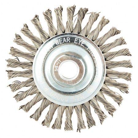 Wire Wheel Brush, Twisted, Stainless Steel (3 Pieces)
