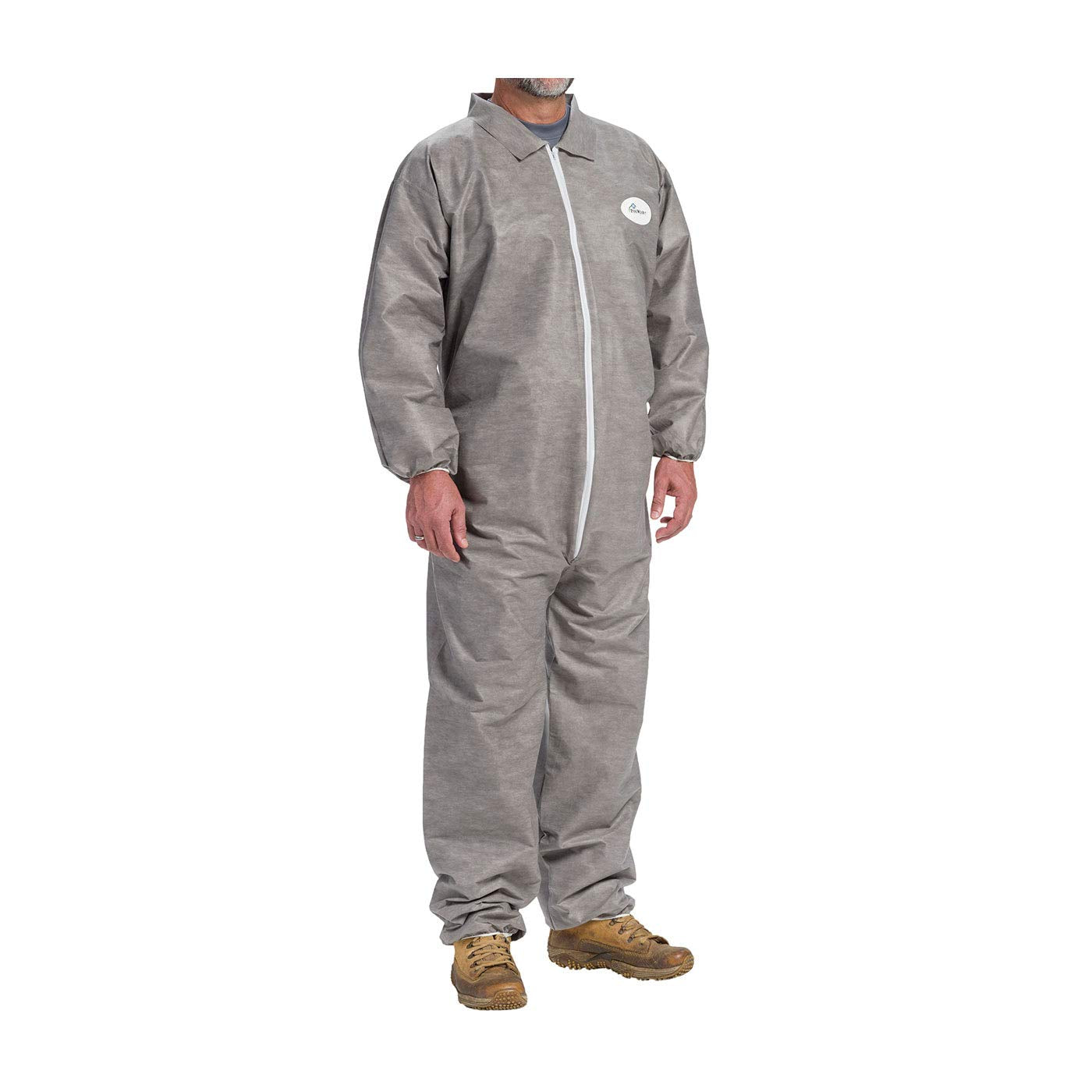 West Chester C3902 Gray 4XL Polypropylene Disposable General Purpose & Work Coveralls - Fits 29.1 in Chest - 30.3 in Inseam - Elastic Ankles, Elastic Wrists - C3902/XXXXL [PRICE is per EACH]
