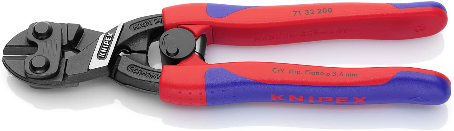 8" Knipex Cobolt Compact Bolt Cutter w/ Recess, Ergonomic Grip