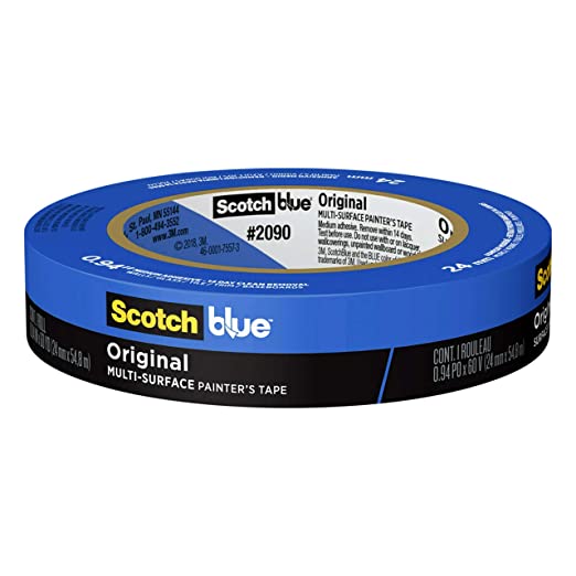 2090 - Scotch Blue Painter's Tape, Multi-Use, Indoor and Outdoor Use, .94-Inch by 60-Yard, 1 Roll
