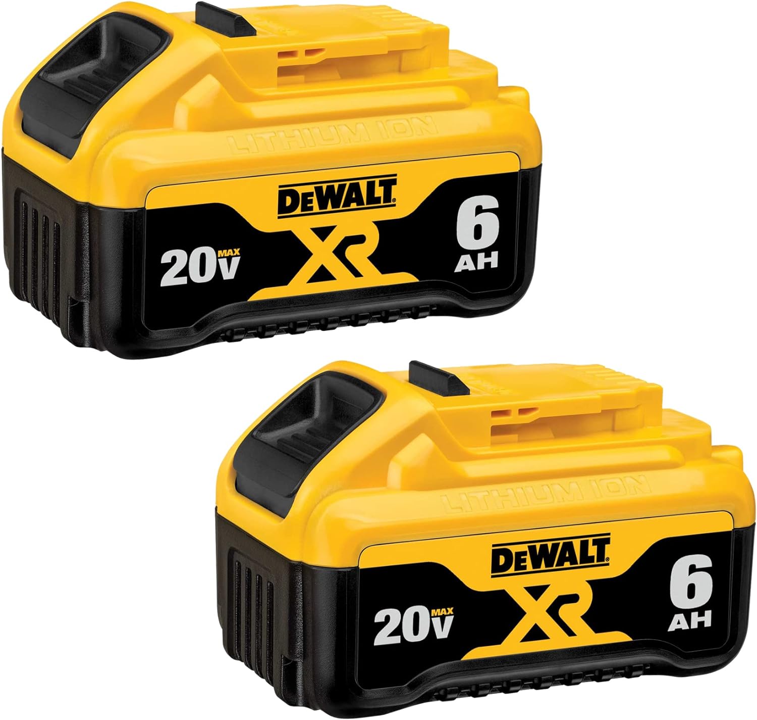 DEWALT 20V MAX Battery, 6 Ah, 2-Pack (DCB206-2)