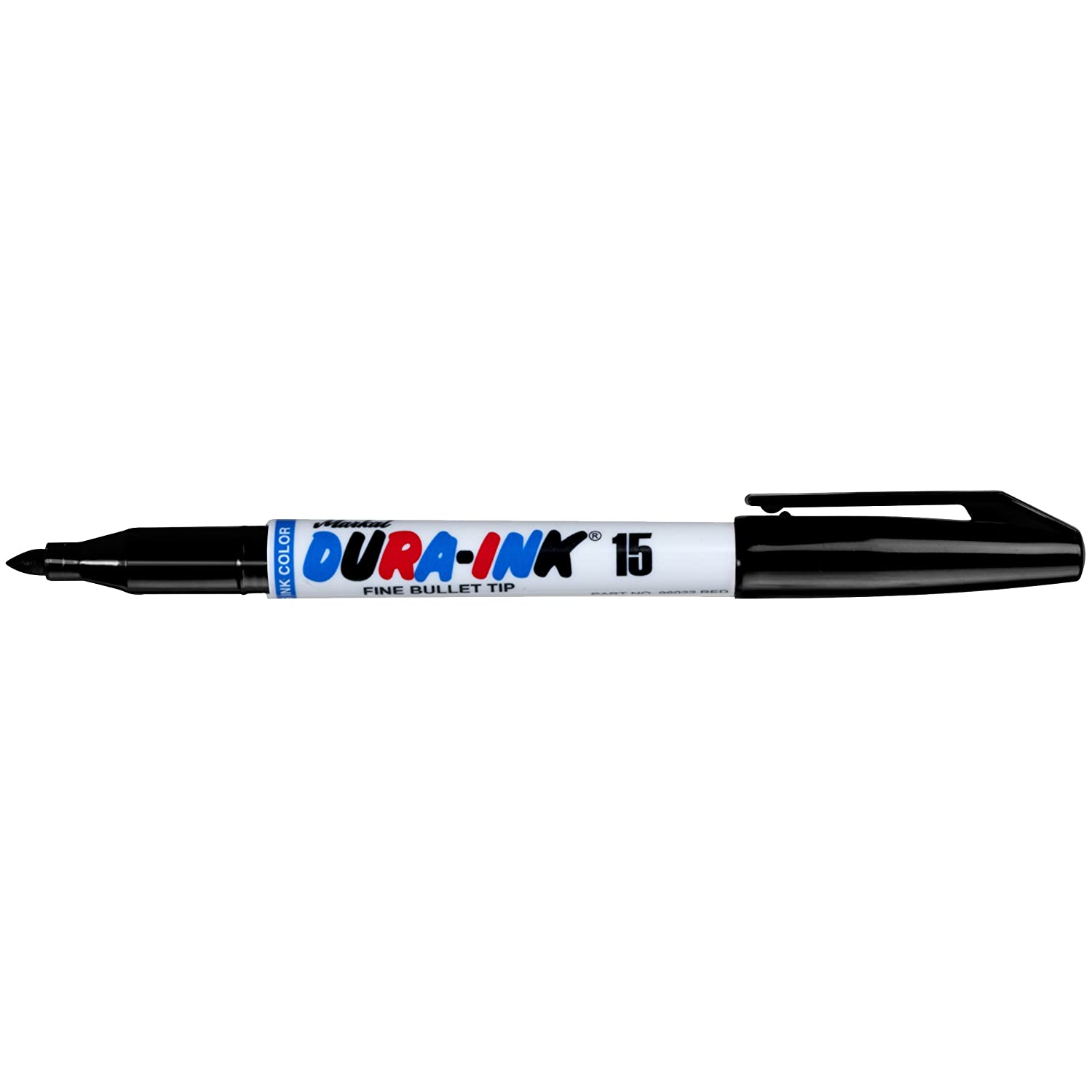Markal 96023 Dura-Ink 15 Permanent Ink Marker with Fine Bullet Tip, Black