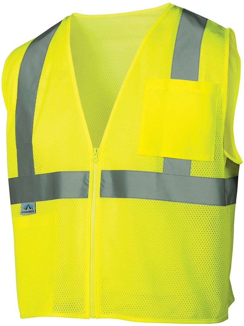 Pyramex RVZ2110 Type R Class 2 Mesh Safety Vest with Pocket - Yellow/Lime XL