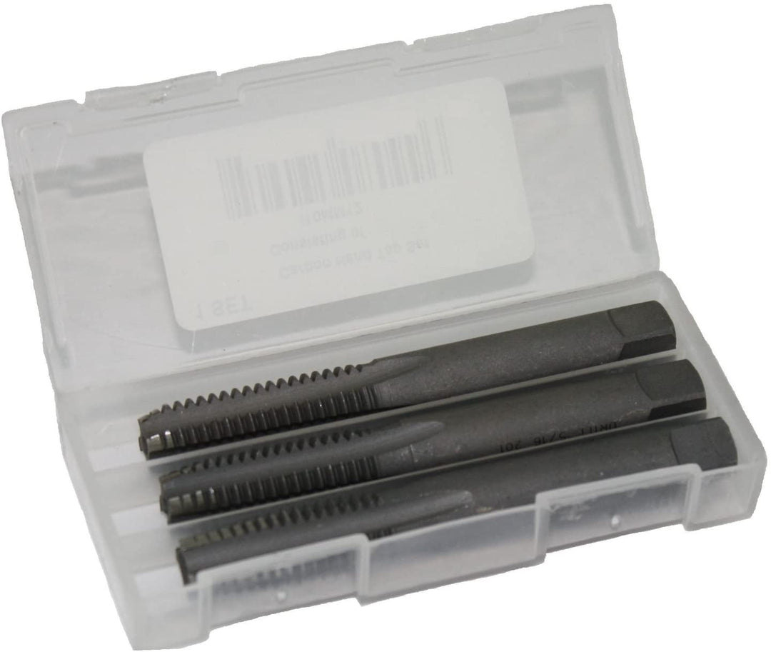 Champion Cutting Tool 302-1-8-S Carbon Hand Tap Set Taper-Bottom-Plug, 3-Piece