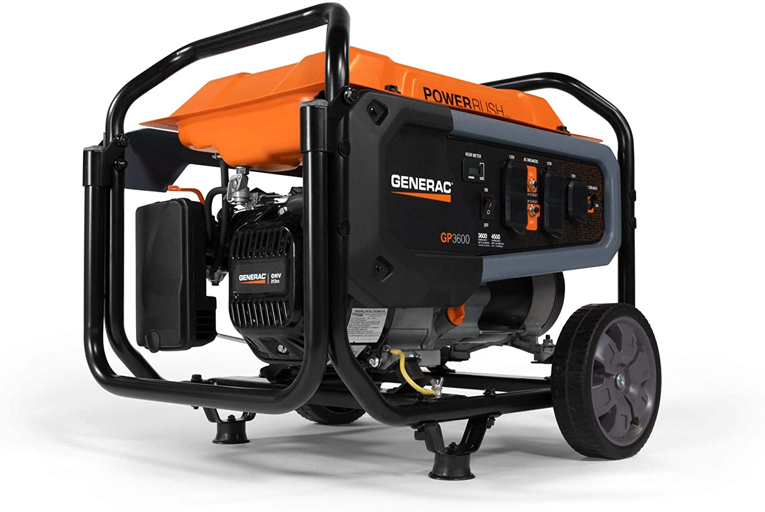Generac Portable Generator � 4500 Surge Watts, 3600 Rated Watts