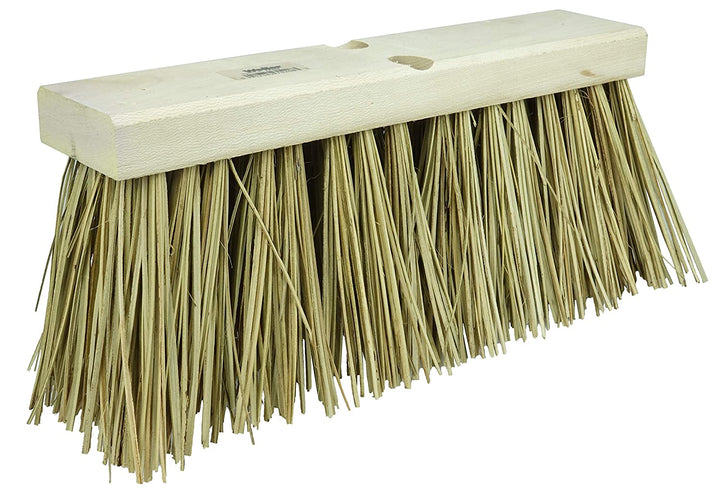 Weiler 16" Street Broom, 6-1/4" Trim Length, Natural Palmyra Fill 70208