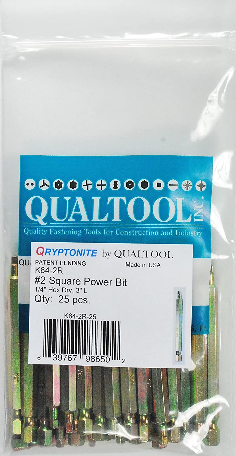 qualtool qryptonite K84-2r-25 Number 2 Square Power Bit