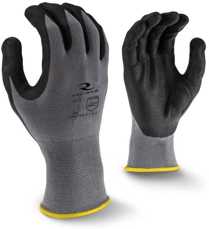 Radians RWG13 Nylon Shell Foam Nitrile Gripper Glove