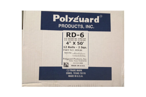 Polyguard Products RD-6 Tape 6"x50'- 8 Roll/Ctn- 200SF/CTN (RD06)