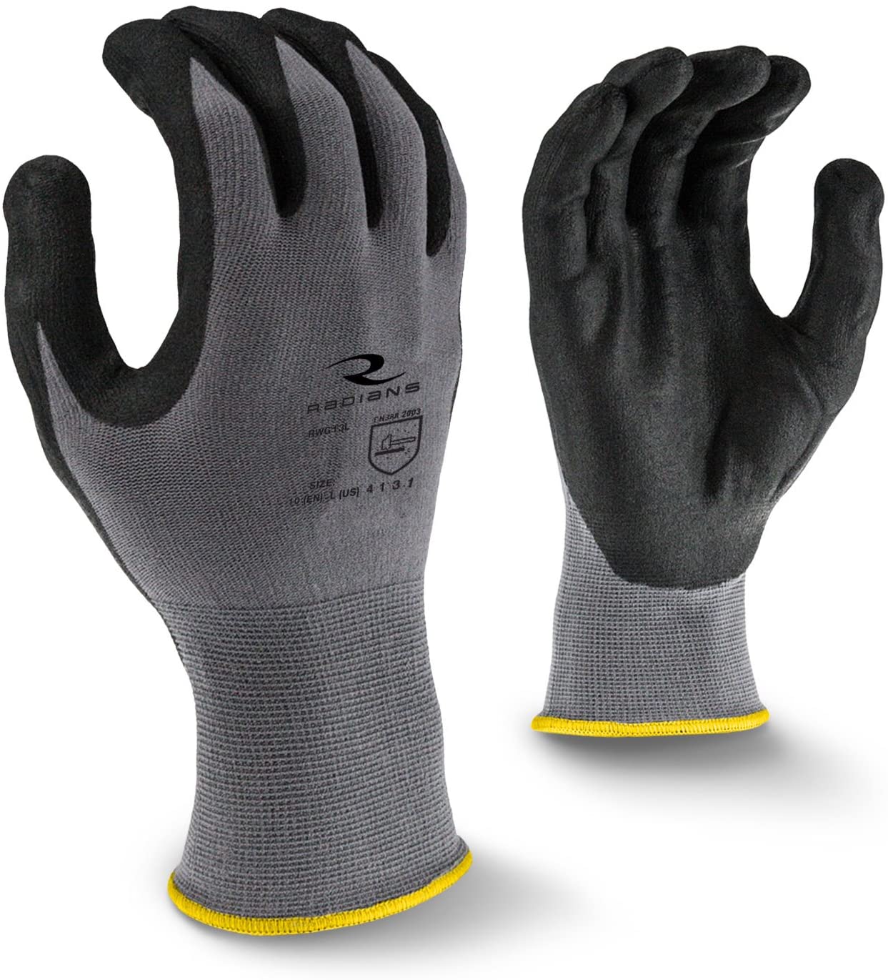 Radians 15g Nylon/Spandex Shell Foam Nitril Dip Glove Medium