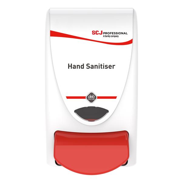 SC Johnson Professional Sanitize SAN1LDS 1 Liter White and Red Foaming Hand Sanitizer Dispenser, Each