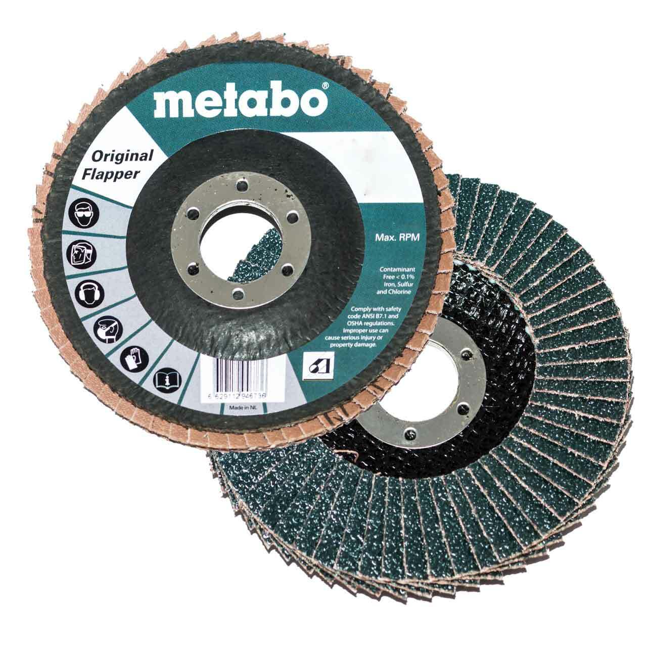 Metabo Original Flapper 4-1/2' Flap Disc 40 grit