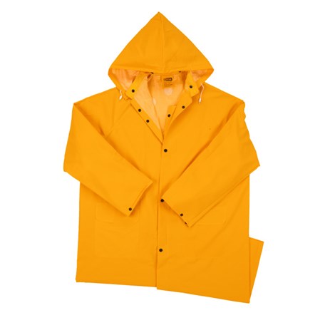 West Chester 4148 L 35 mil PVC Polyester Raincoat, 48", Large, Yellow