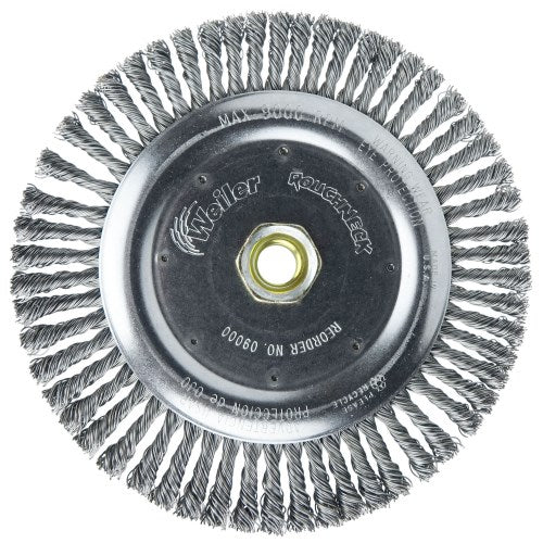 ROUGHNECK 7" ROOT PASS WELD CLEANING BRUSH, .020" STAINLESS STEEL WIRE FILL, 5/8"-11 UNC NUT