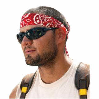 Chill-Its® 6700 Evaporative Cooling Bandanas, 8 in X 13 in, Red Western