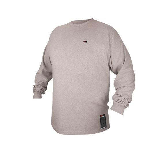 Black Stallion FR Flame Resistant Cotton Long Sleeve T-shirt - Gray - 2X (60-8036-2X)