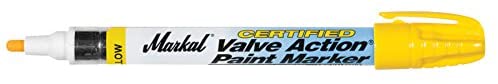 Markal 96880 Valve Action Paint Marker, Certified, White
