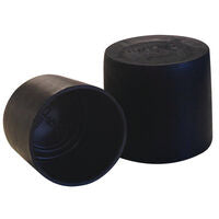 6" Plastic Pipe Cap Closed-End: LDPE Black 6.000 Nominal