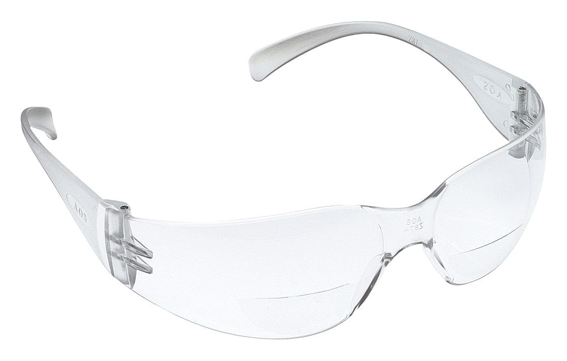3M� Virtua� Reader Protective Eyewear Clear Anti-Fog Lens, Clear Temple, +2.0 Diopter