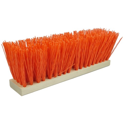 24" STREET BROOM, 5-1/4" TRIM LENGTH, ORANGE POLYPROPYLENE FILL