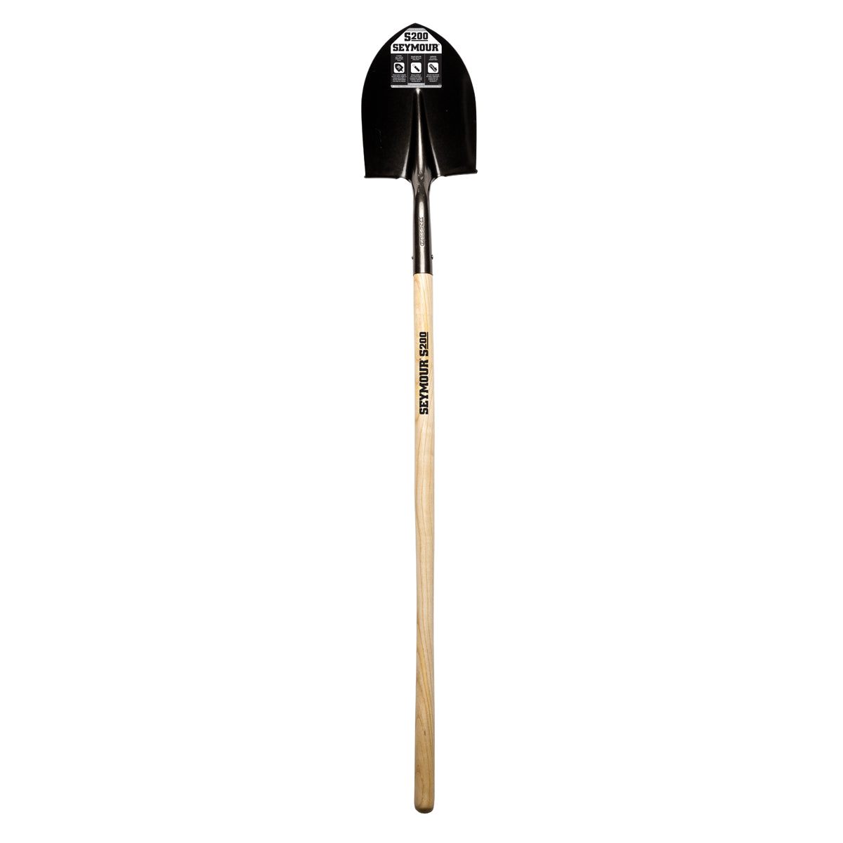 Seymour� - Round Point Shovel, 42" Contoured Hardwood with Clear Lacquer Finish, Handle