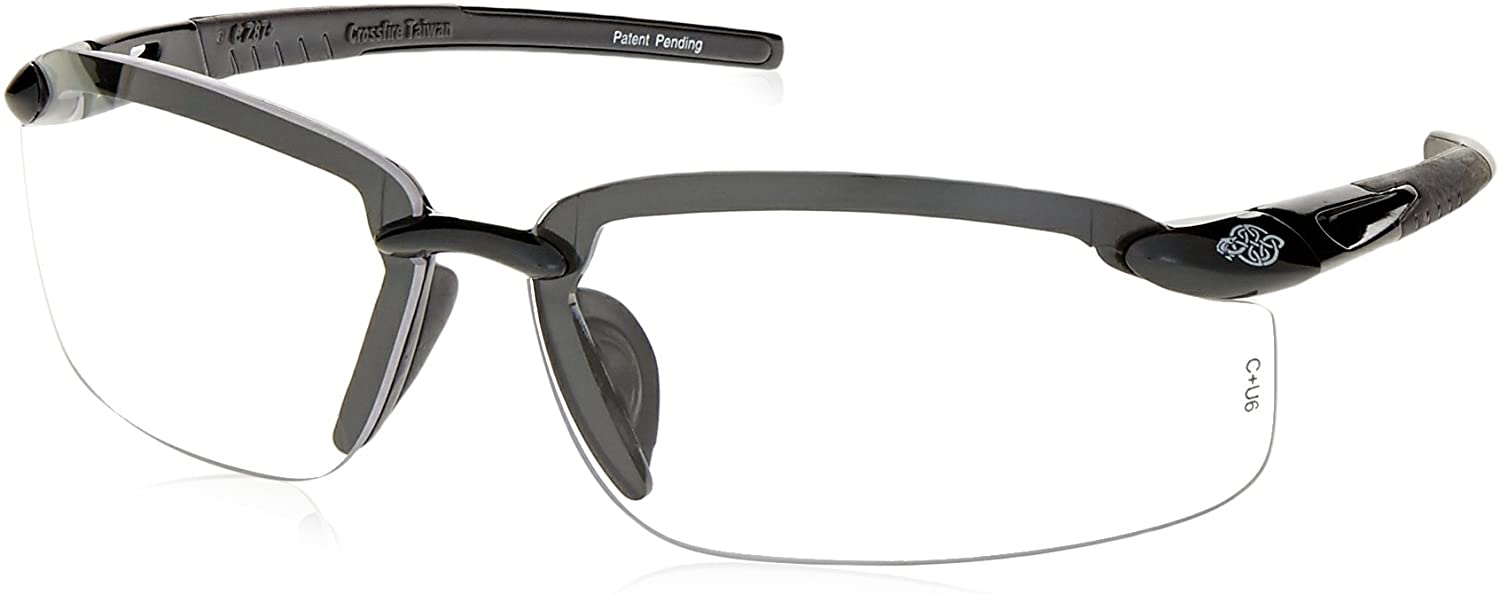 Grey Frames w/ Clear Bifocal Lens 1.5