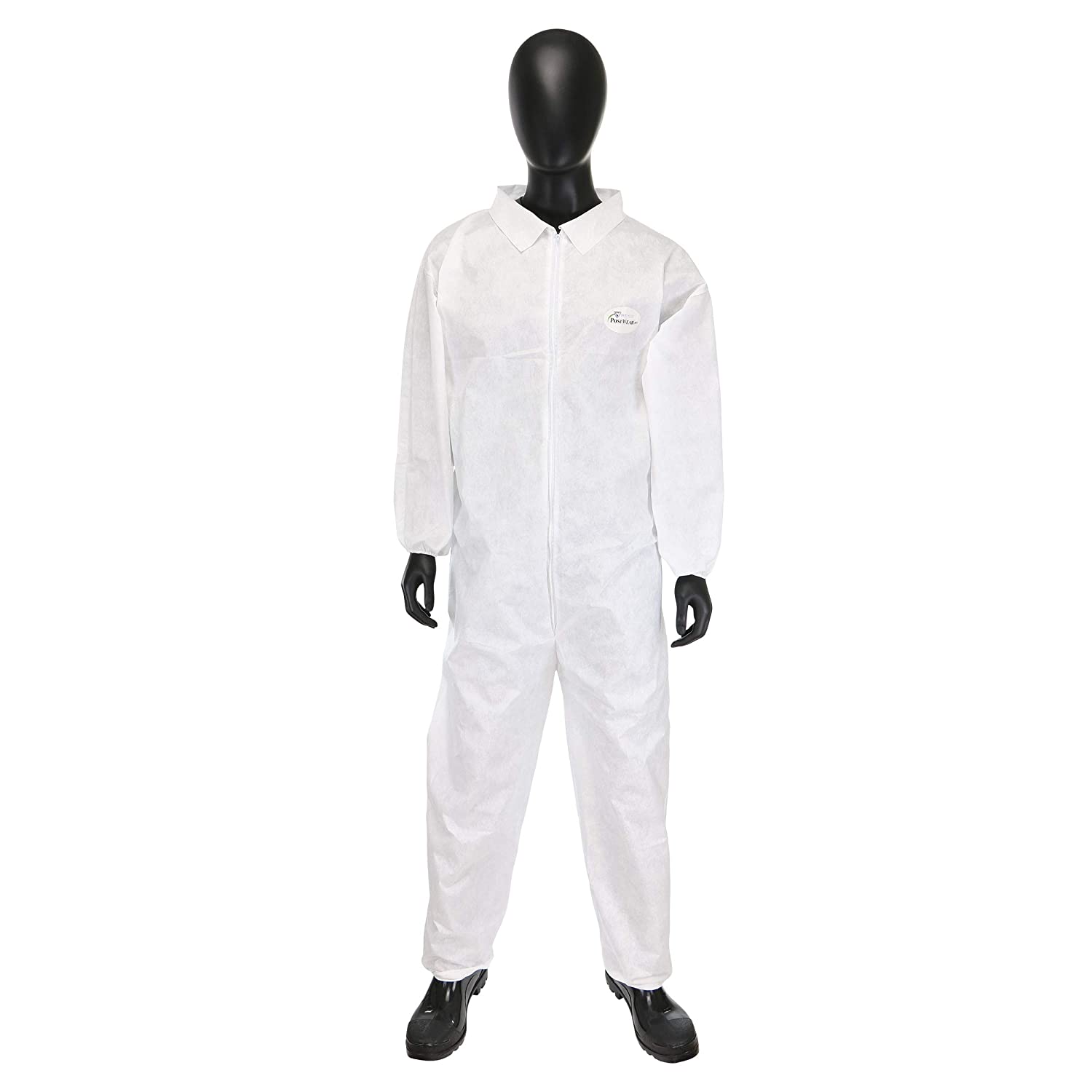 Posiwear 3XL M3 Disposable White Coveralls with Elastic Wrists and Ankles (Case)