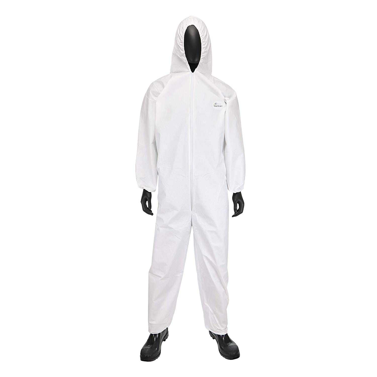 West Chester 3606 Polypropylene PosiWear BA: Breathable Advantage Microporous Coverall – [Pack of 25] XXX-Large, Safety Overall with Zipper Front, Elastic Wrist, Ankle, Attached Hood