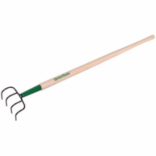 Cultivators & Hooks, Cultivator, 4-curved/round tine, 48 in handle