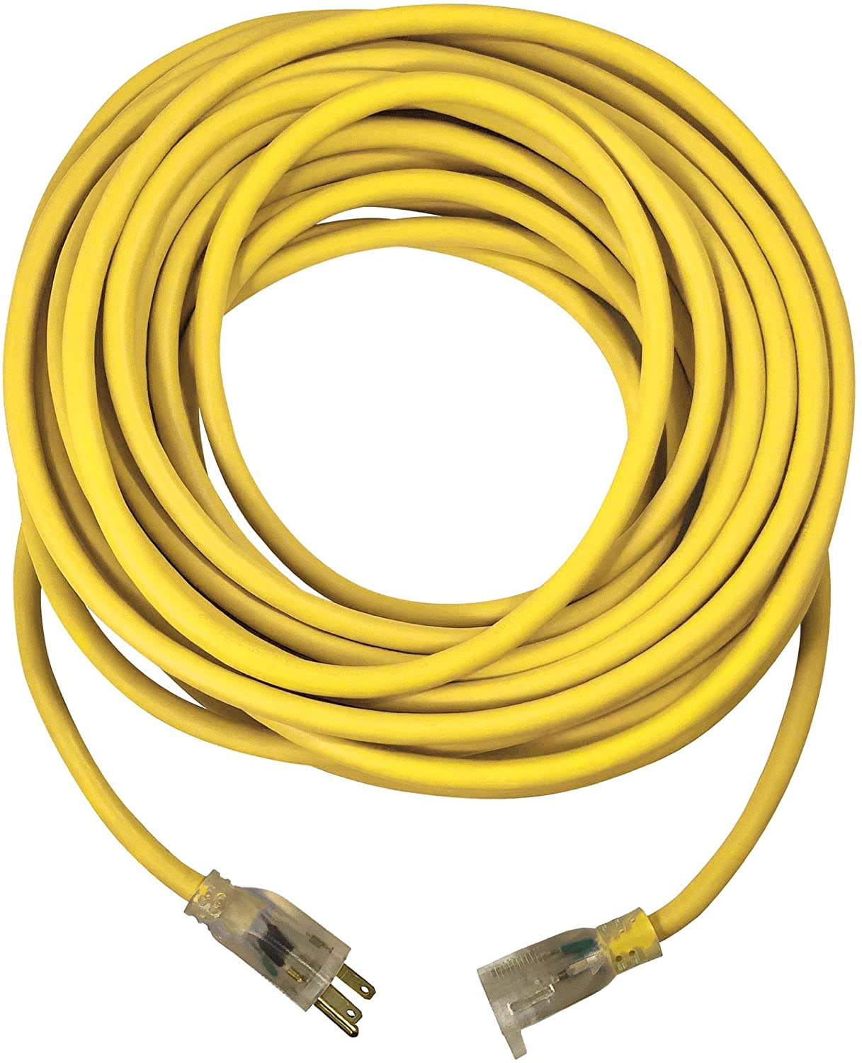 Yellow SJTW 15A Lighted Cord Set 12/3 50' (74050)